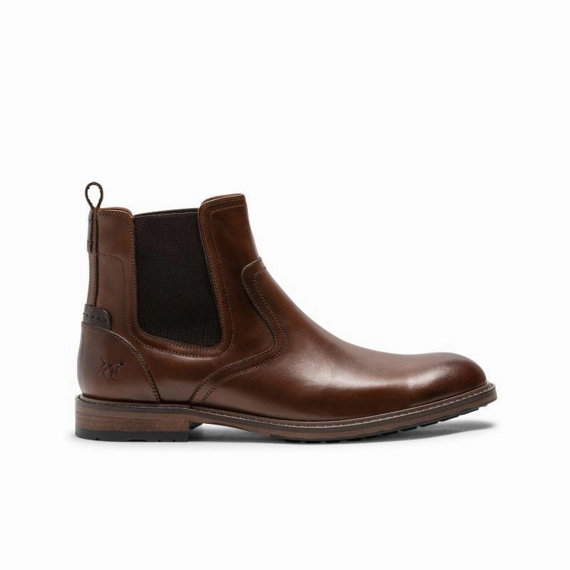 Shop the Best Deals Today Only Steal Rodd & Gunn Dargaville Leather Mens Chelsea Boot - Amaretto