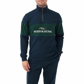 Limited Offer Alert Rodd & Gunn Foresters Peak 1/4 Zip Jumper - Eclipse