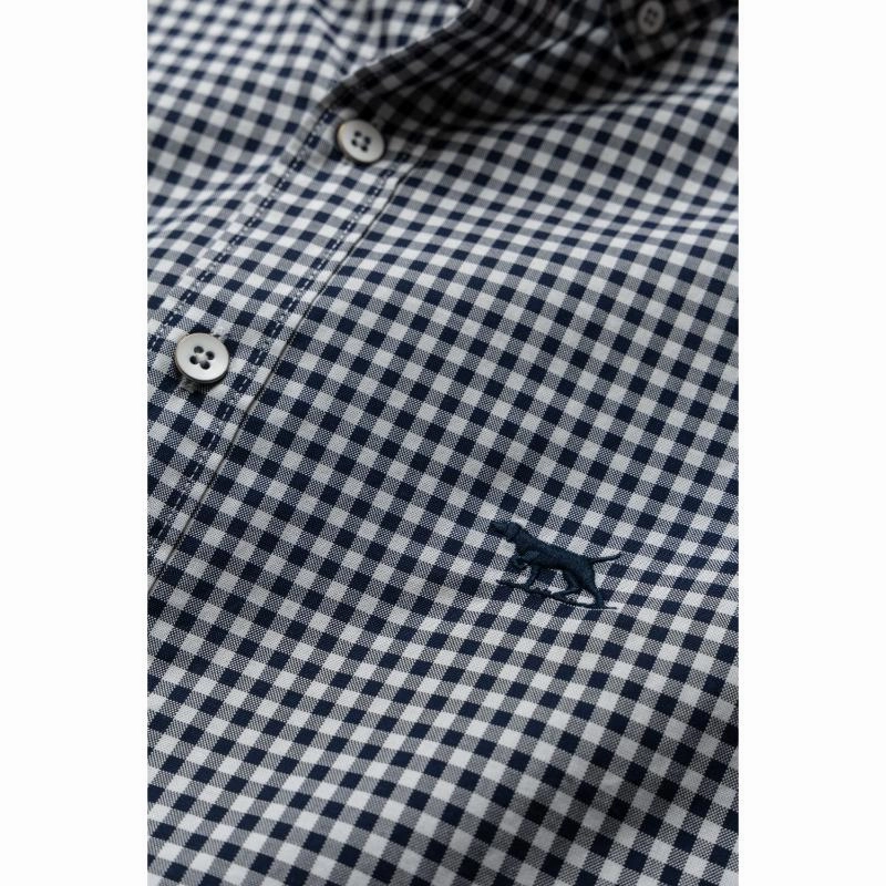 Shop Hot Picks Price Drop Alert Rodd & Gunn Gunn Check Oxford Mens Sports Fit Shirt - Ink