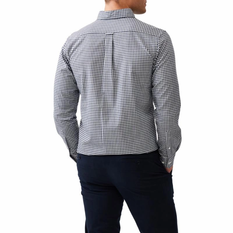 Trendy Picks Today Trending Now Offer Rodd & Gunn Gunn Check Oxford Mens Sports Fit Shirt - Ink