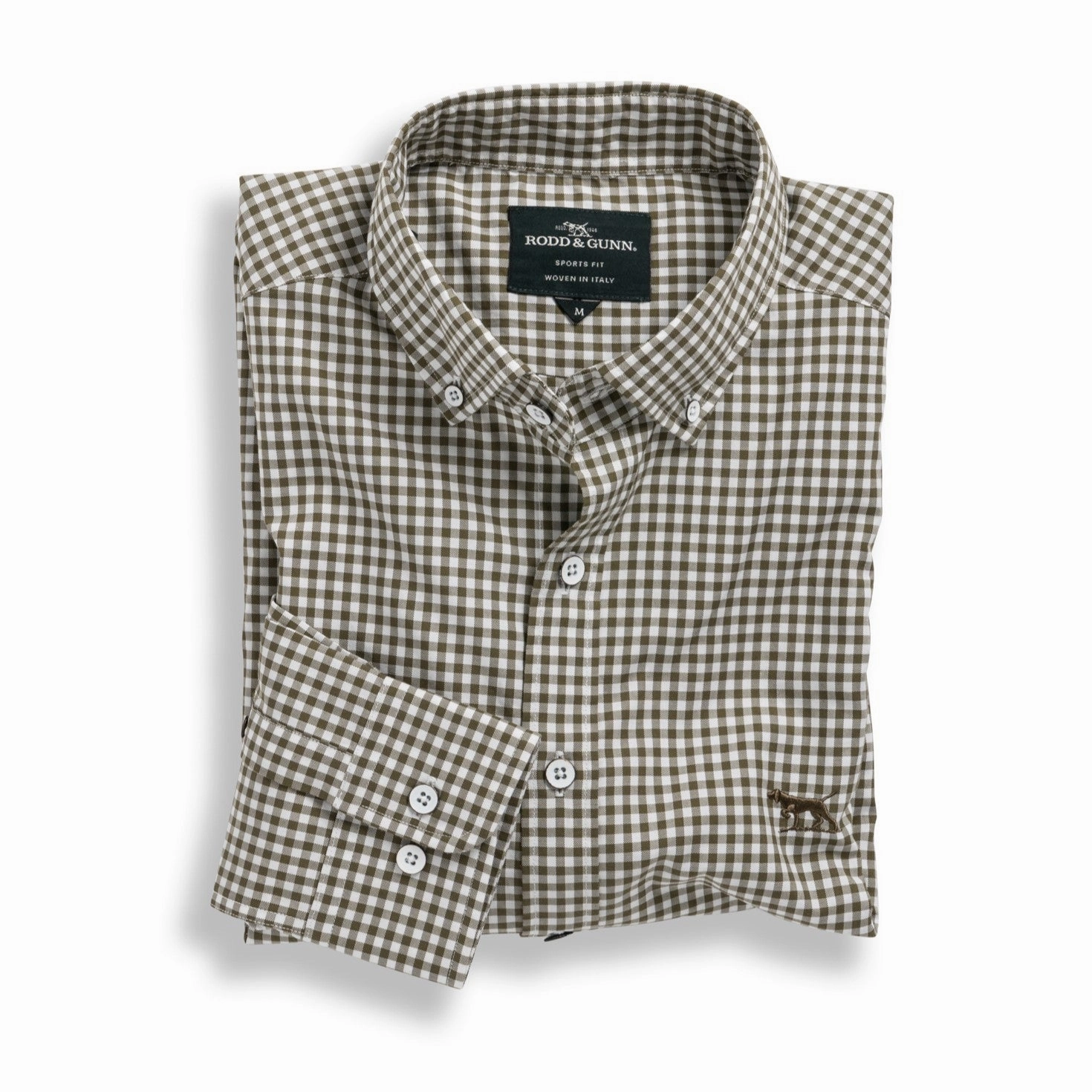 Instant Discount Special Occasion Discount Rodd & Gunn Gunn Check Oxford Mens Sports Fit Shirt - Loden