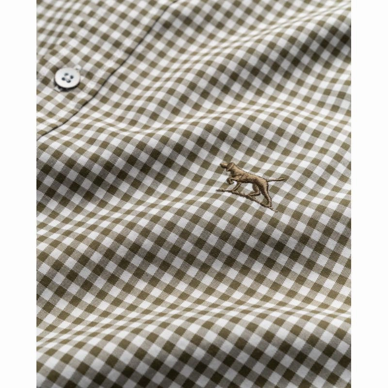 Shop Hot Picks Rodd & Gunn Gunn Check Oxford Mens Sports Fit Shirt - Loden