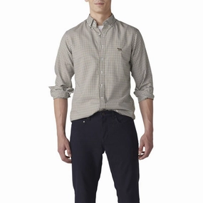 Clearance Steal Today Last Chance Offer Rodd & Gunn Gunn Check Oxford Mens Sports Fit Shirt - Loden