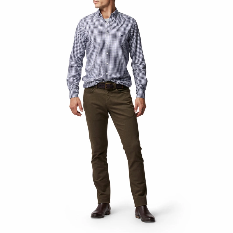 Clearance Event Hot Offer Event Rodd & Gunn Gunn Check Oxford Mens Sports Fit Shirt - Snow