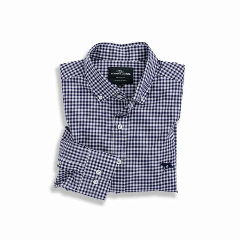 Rodd & Gunn Gunn Check Oxford Mens Sports Fit Shirt - Snow MustHave Gift Ideas Special Savings Today