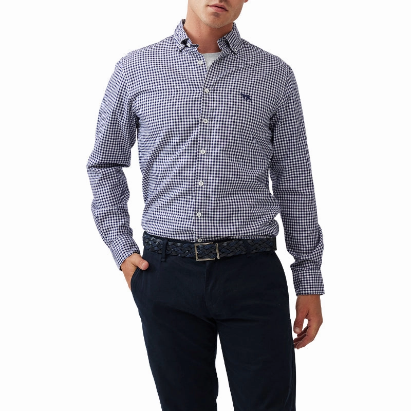 Rodd & Gunn Gunn Check Oxford Mens Sports Fit Shirt - Snow Shop Smart Save Sweet Deal Today