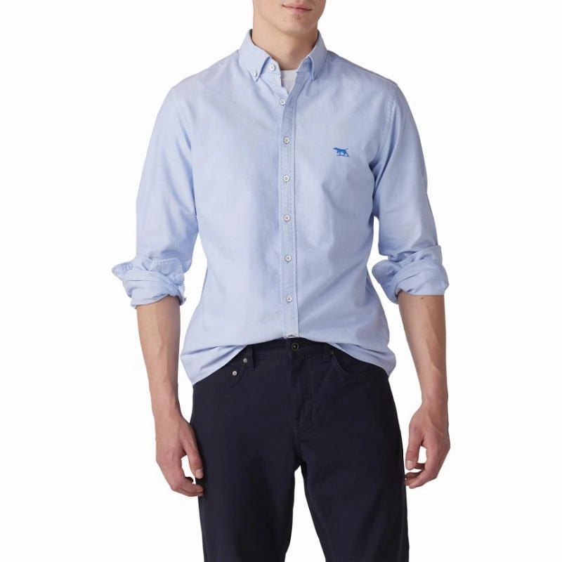 Special Deals Online Rodd & Gunn Gunn Oxford Mens Sports Fit Shirt - Sky