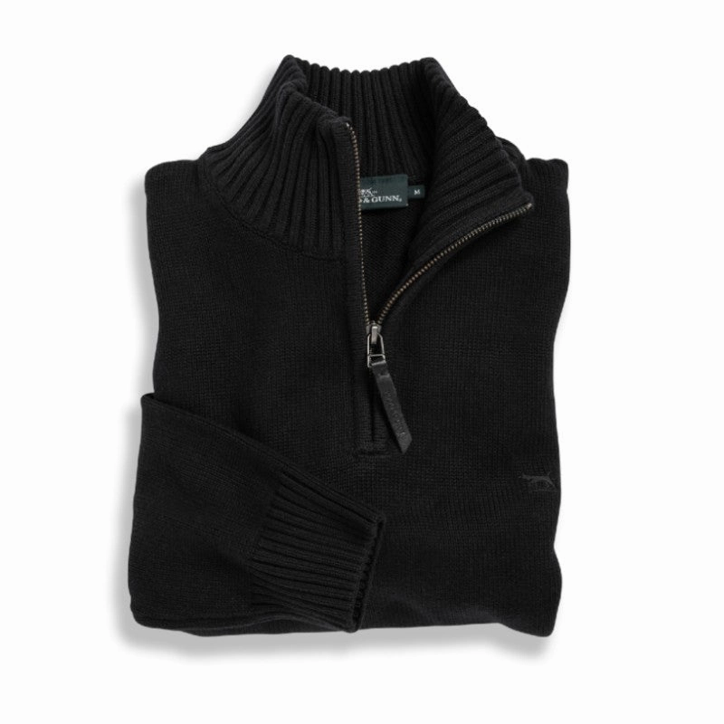 Todays Special Savings Rodd & Gunn Merrick Bay Mens 1/4 Zip Jumper - Coal