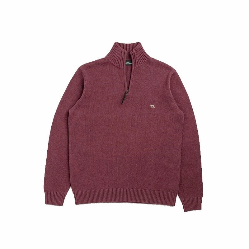 Mega Hot Offer Special Price Offer Rodd & Gunn Merrick Bay Mens 1/4 Zip Jumper - Cranberry