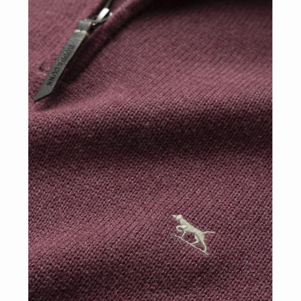 Shop the Savings MustHave Deals Rodd & Gunn Merrick Bay Mens 1/4 Zip Jumper - Cranberry