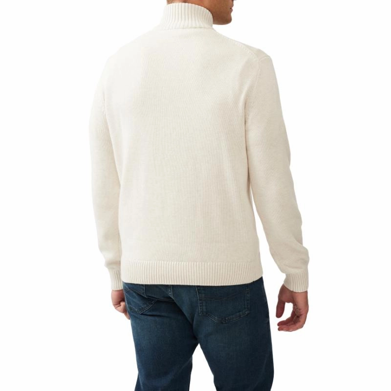 Todays Mega Savings Hot Pick of the Day Rodd & Gunn Merrick Bay Mens 1/4 Zip Jumper - Oat