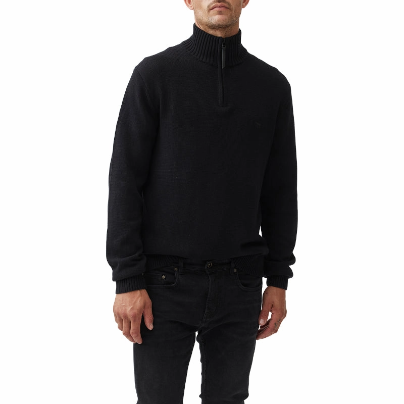 Exclusive Online Deal Rodd & Gunn Merrick Bay Mens 1/4 Zip Jumper - Onyx