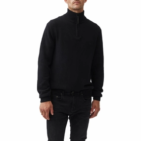 Exclusive Online Deal Rodd & Gunn Merrick Bay Mens 1/4 Zip Jumper - Onyx