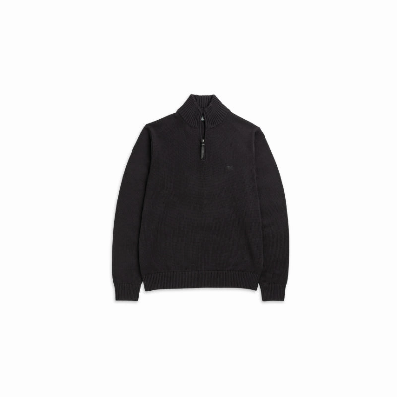 Deal Frenzy Today Rodd & Gunn Merrick Bay Mens 1/4 Zip Jumper - Onyx