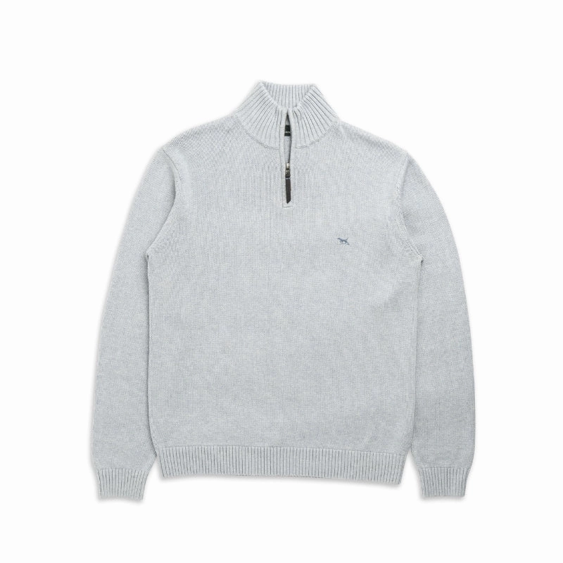 Rodd & Gunn Merrick Bay Mens 1/4 Zip Jumper - Sky Grab Todays Deal Flash Sale Now