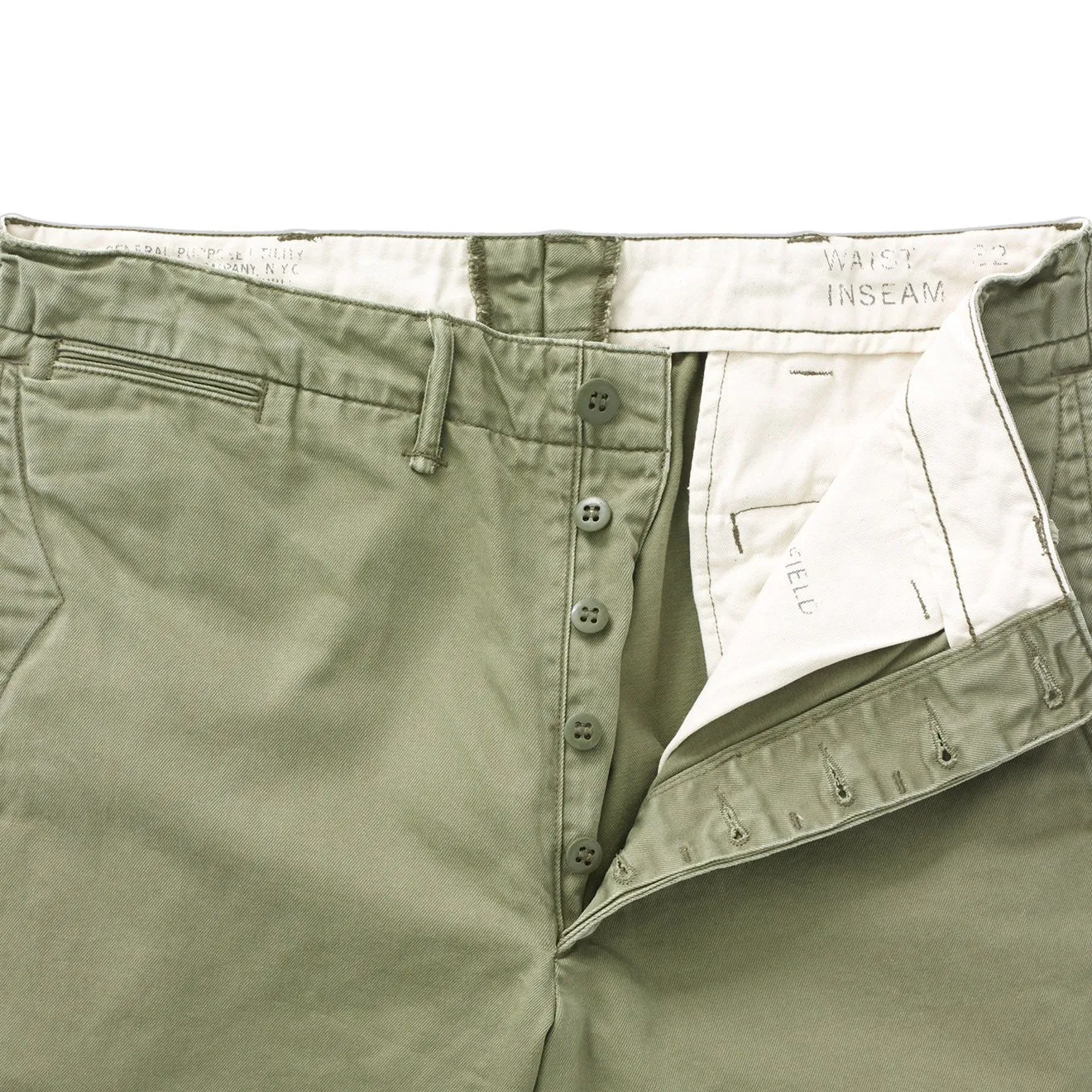 Instant Deal Today Rrl By Ralph Lauren Officers Flat Pant Chino Olive