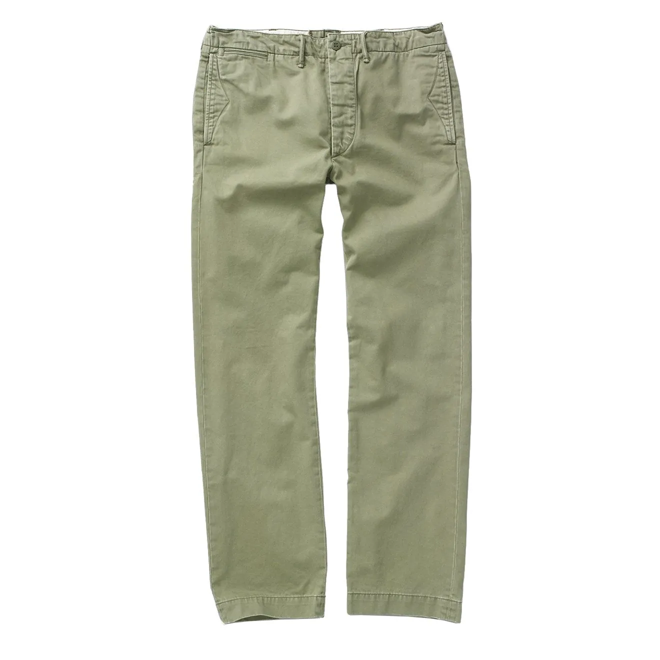 Rrl By Ralph Lauren Officers Flat Pant Chino Olive Best Deal Alert Exclusive Holiday Deal