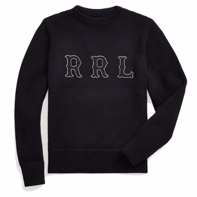 Hot Deals Today Rrl By Ralph Lauren Appliqued Wool Jumper Navy