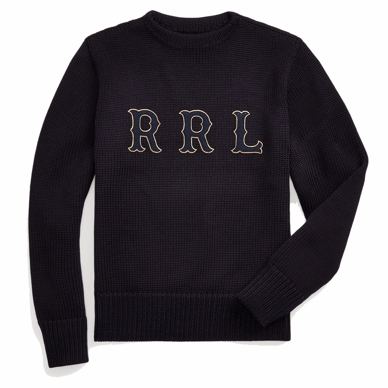 Hot Deals Today Rrl By Ralph Lauren Appliqued Wool Jumper Navy