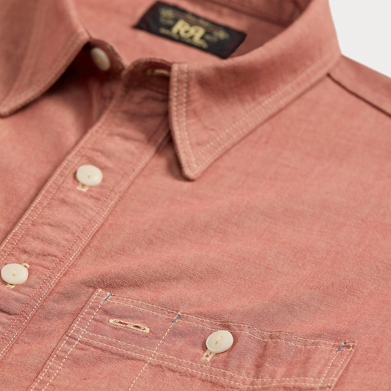 Today Only Hot Pick Rrl By Ralph Lauren Craftsman S/S Short Sleeve Sport Shirt Red
