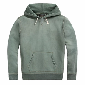 Hot Offer Ending Soon Rrl By Ralph Lauren Garment-Dyed Fleece Hoodie Collegiate Green