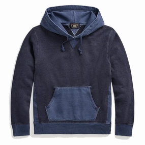 Hot Deals Today Unmissable Deal Today Rrl By Ralph Lauren Garment-Dyed French Terry Hoodie Navy Multi