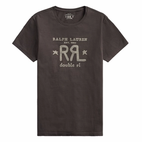 Rrl By Ralph Lauren Graphic Logo T-Shirt Faded Black Canvas Hot Pick Online Online Exclusive Steal