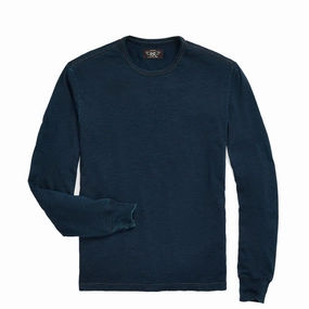 Rrl By Ralph Lauren Indigo Jersey Long-Sleeve T-Shirt Indigo Flash Offer Today