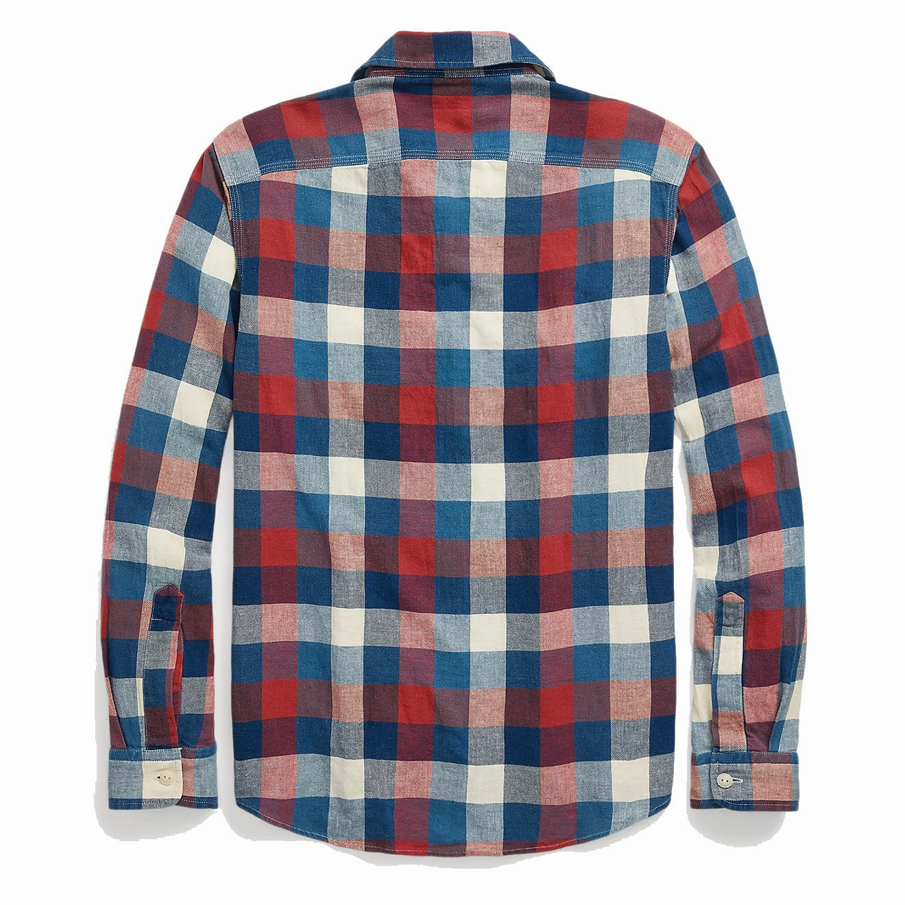 Save More Online Rrl By Ralph Lauren Indigo Plaid Cotton-Linen Workshirt Red/Indigo