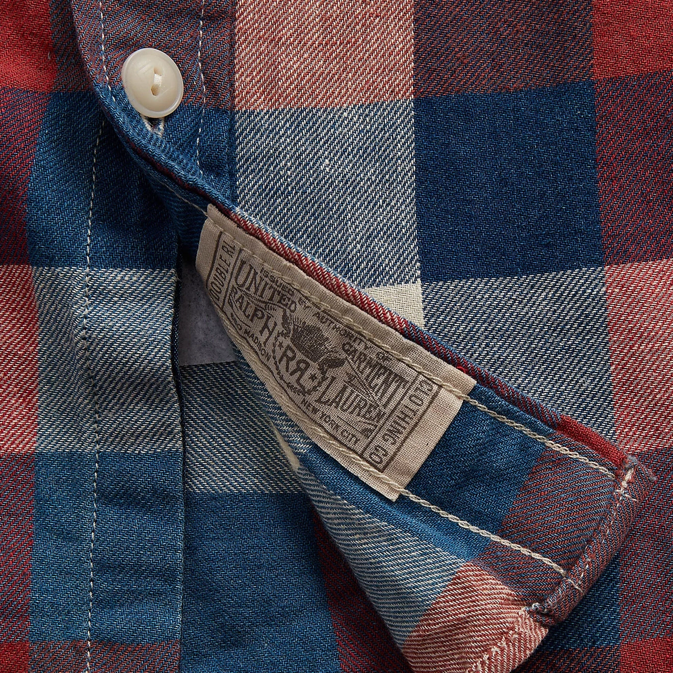 Rrl By Ralph Lauren Indigo Plaid Cotton-Linen Workshirt Red/Indigo Trending Now Discount Special Price Offer