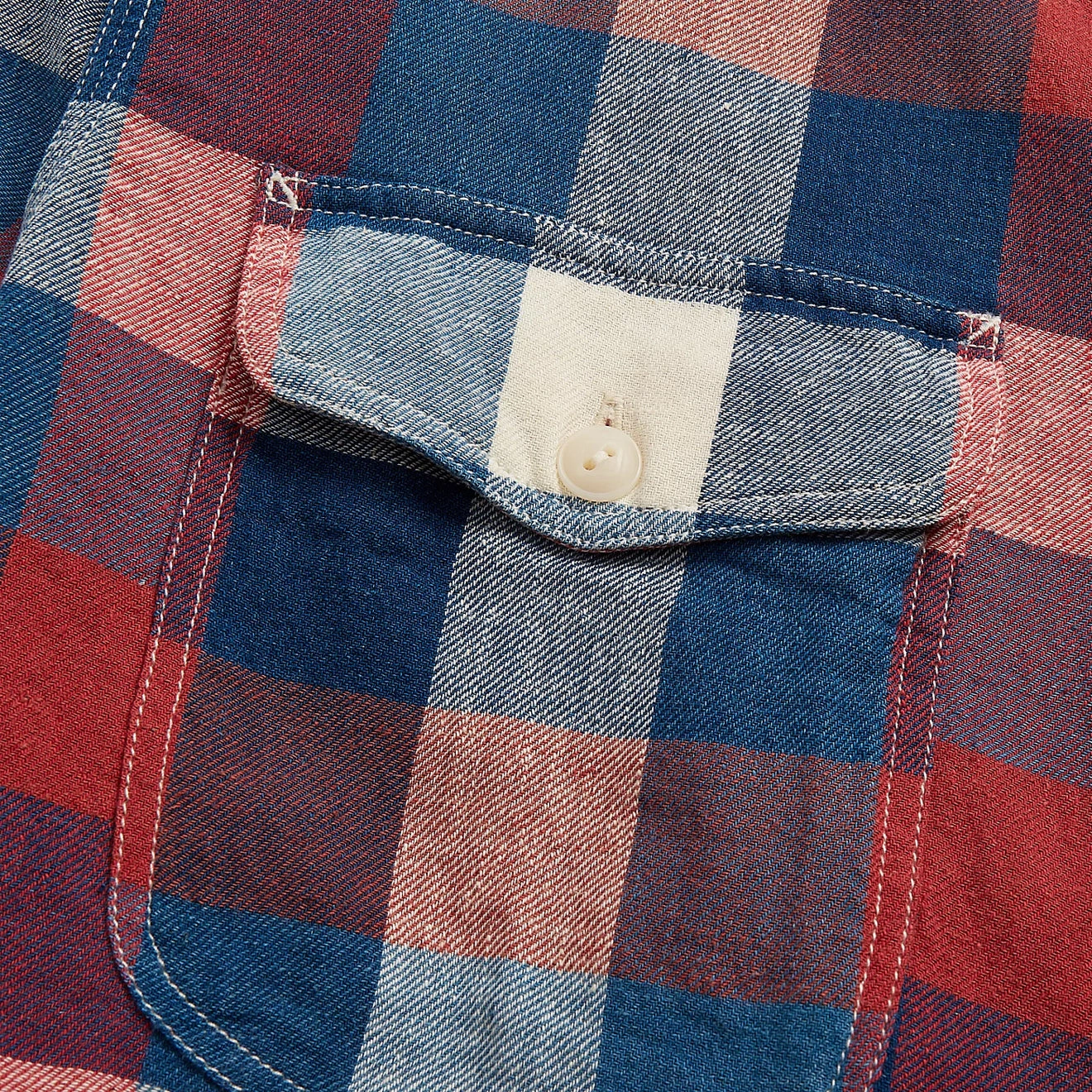 Rrl By Ralph Lauren Indigo Plaid Cotton-Linen Workshirt Red/Indigo Gift Ideas Galore Daily Hot Deal