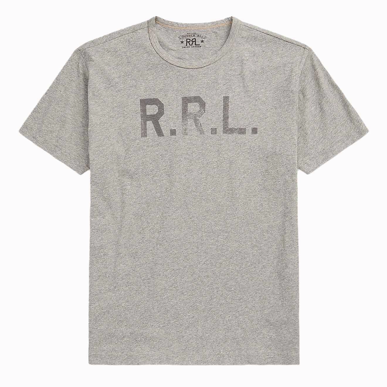 Rrl By Ralph Lauren Logo Jersey T-Shirt Heather Grey Trending Hot Deal