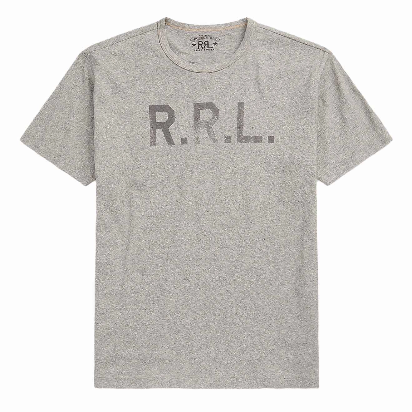 Limited Edition Offer Rrl By Ralph Lauren Logo Jersey T-Shirt Heather Grey