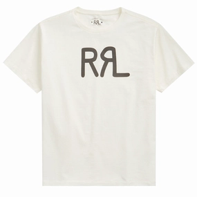 Rrl By Ralph Lauren Logo Jersey T-Shirt Paper White Trending Deals Today