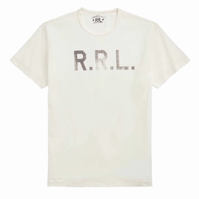 Rrl By Ralph Lauren Logo Jersey T-Shirt White Clearance Steal Today MustHave Deal