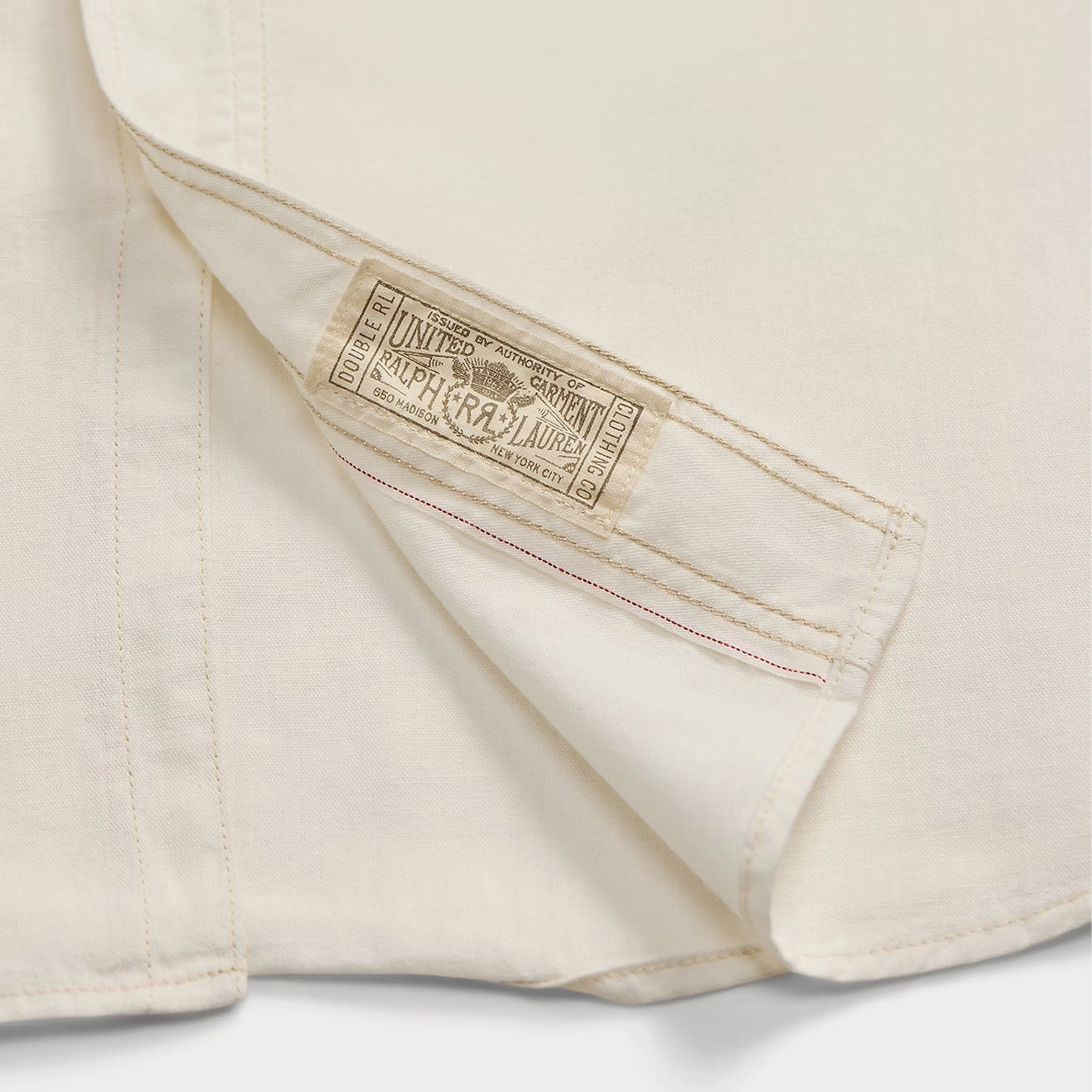 Limited Time Hot Deal Rrl By Ralph Lauren Matlock S/S Short Sleeve Sport Shirt Natural / Off-White