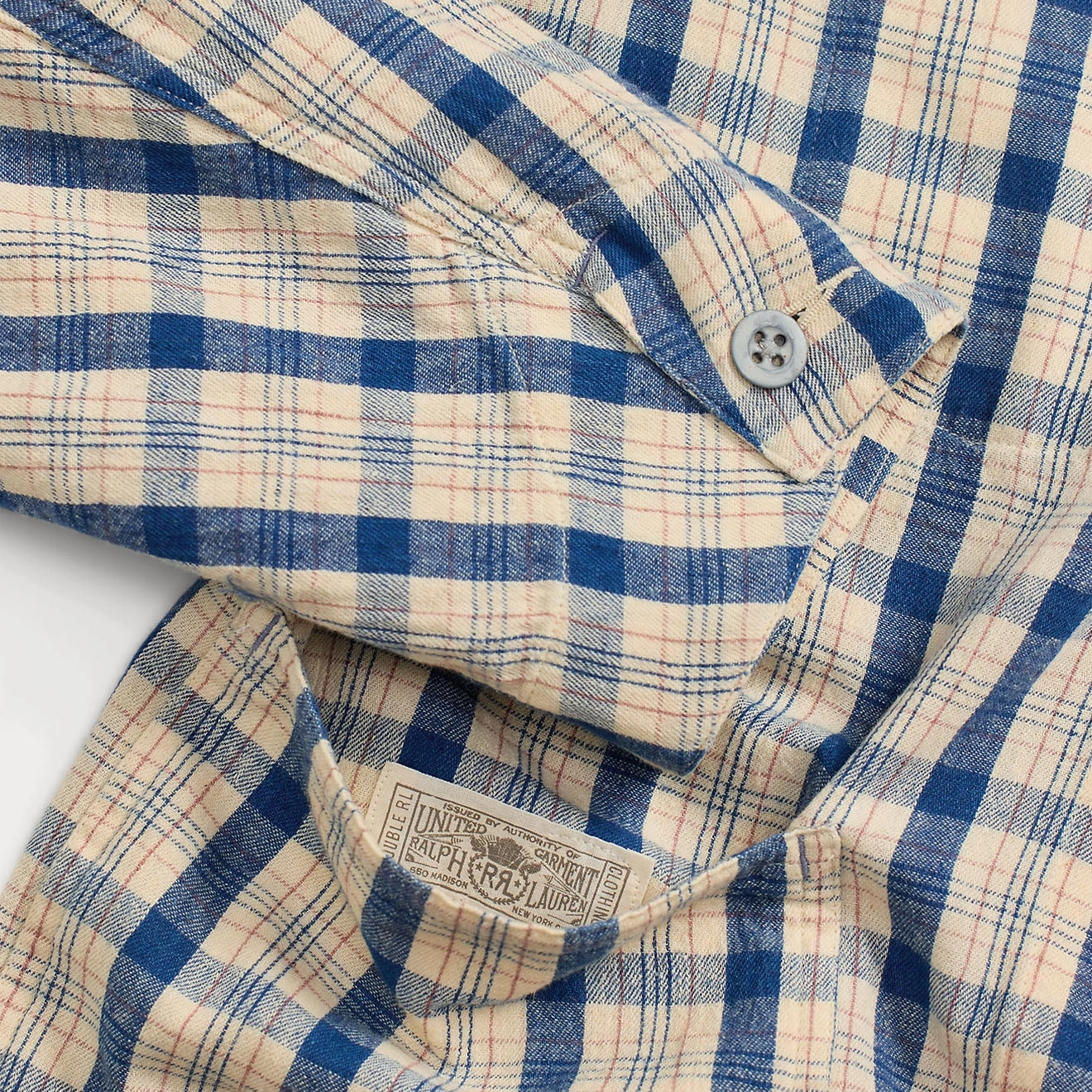 Rrl By Ralph Lauren Norfolk Long Sleeve Sport Shirt Indigo Plaid Multi Grab It Before Gone Dont Miss This Offer