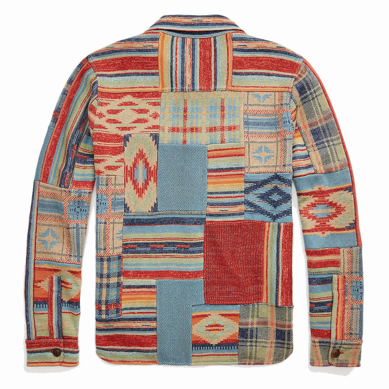 Best Deal Online Rrl By Ralph Lauren Patchwork Workshirt Jumper Rust Multi