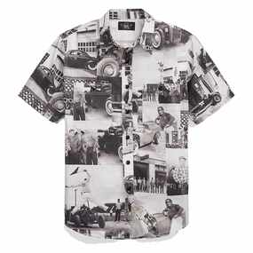 Rrl By Ralph Lauren Photo-Print Twill Workshirt Black/White Shop Now Save Limited Stock Deals