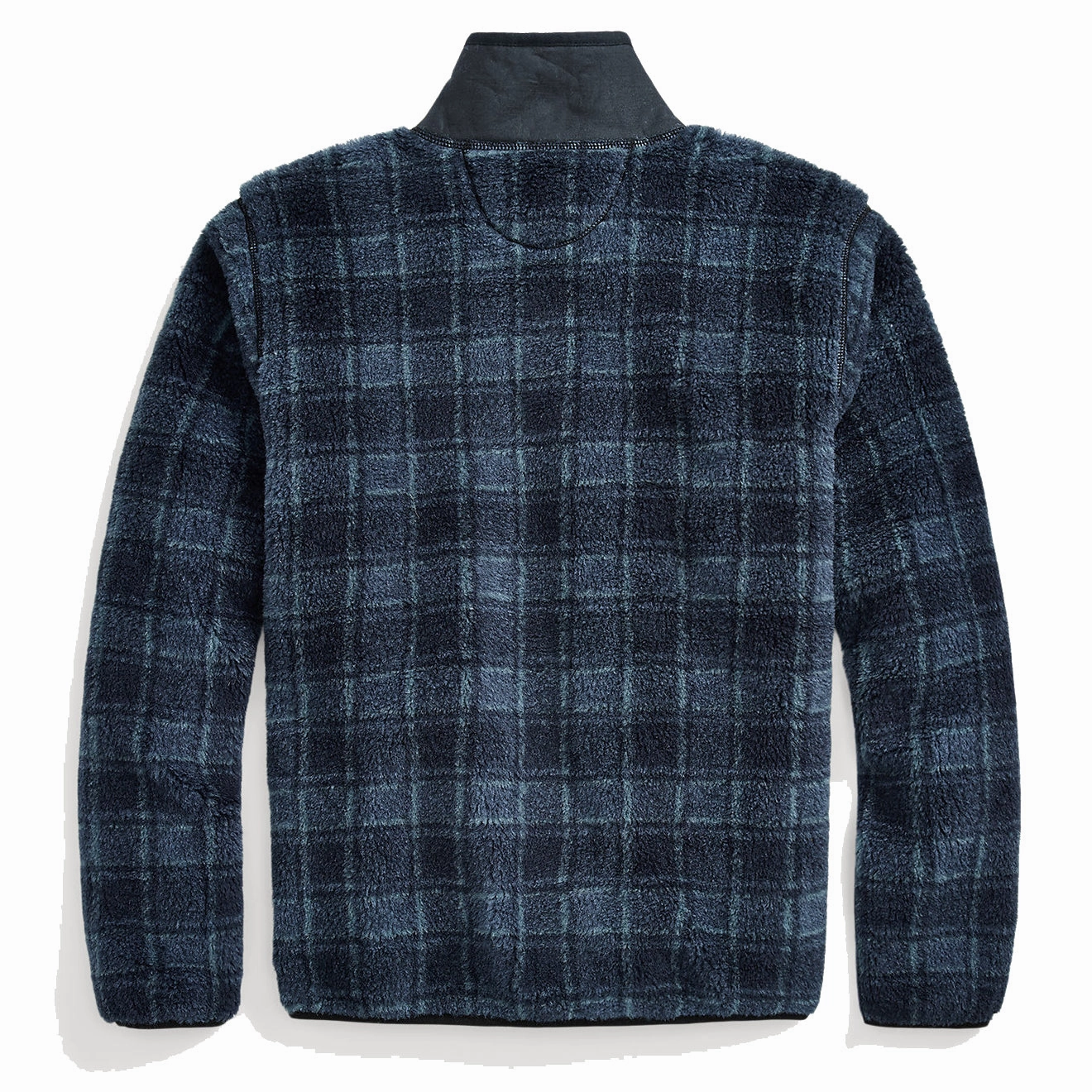 Save More Now GiftWorthy Sale Rrl By Ralph Lauren Plaid Wool-Blend Pile Fleece Jacket Navy Plaid