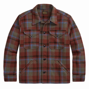 Rrl By Ralph Lauren Plaid Wool Twill Shirt Jacket Special Deal Frenzy Mega Online Discount