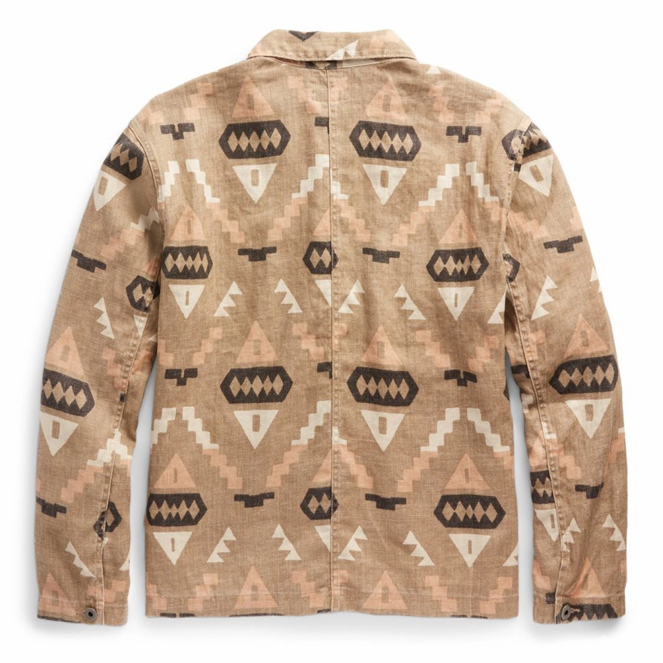 Rrl By Ralph Lauren Print Linen Chore Jacket Stone / Green / Burnt Sienna Limited Time Discount Hot Deals Today