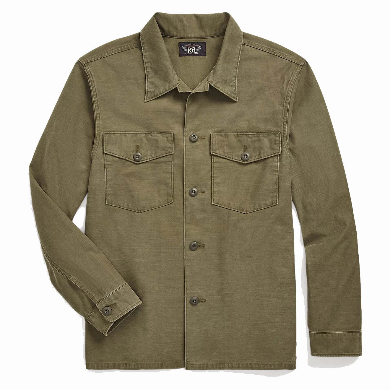 Grab Your Savings Shop Now Save Rrl By Ralph Lauren Reverse-Sateen Overshirt Olive