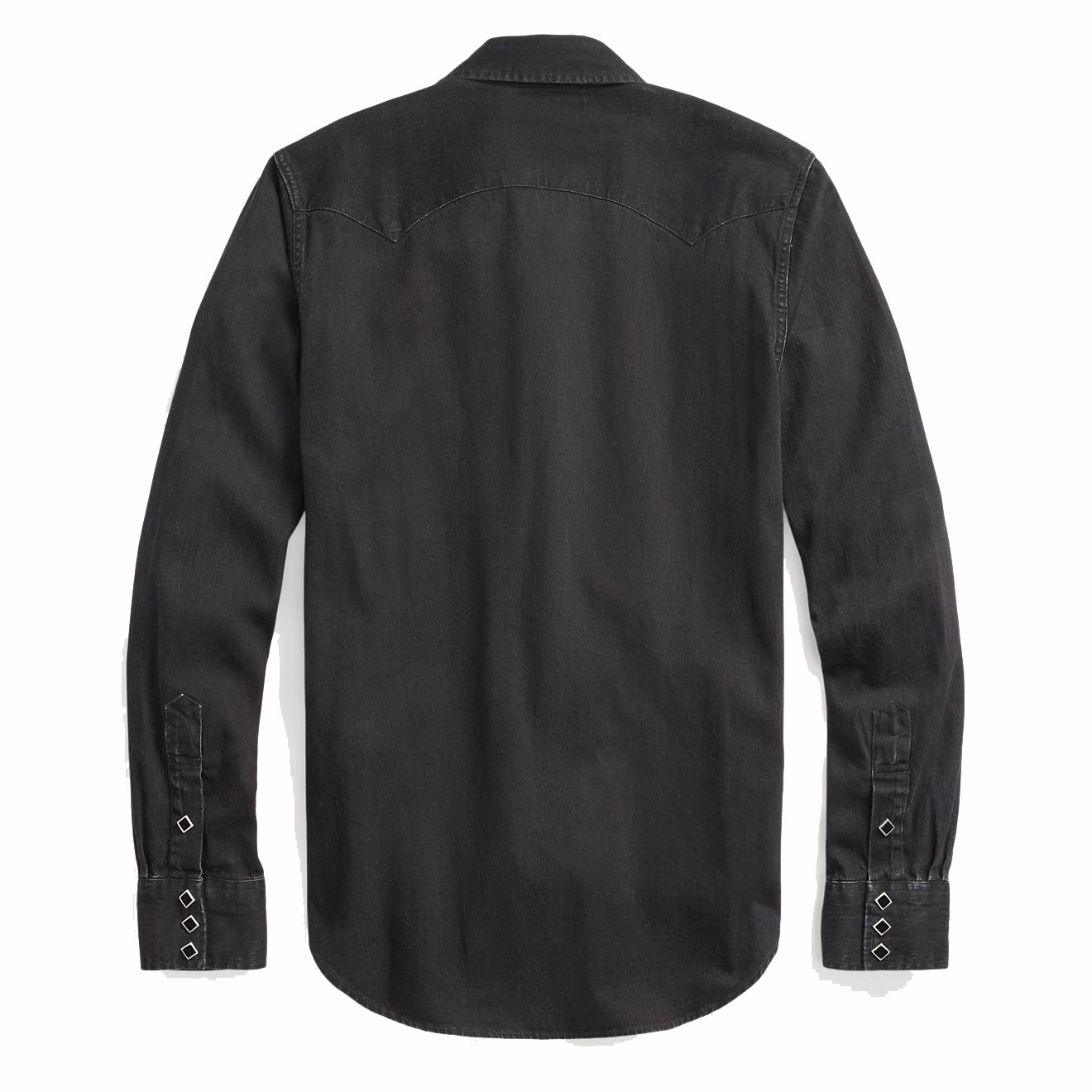 Rrl By Ralph Lauren Slim Fit Denim Western Shirt Black Todays Hot Pick Best Seller Discount