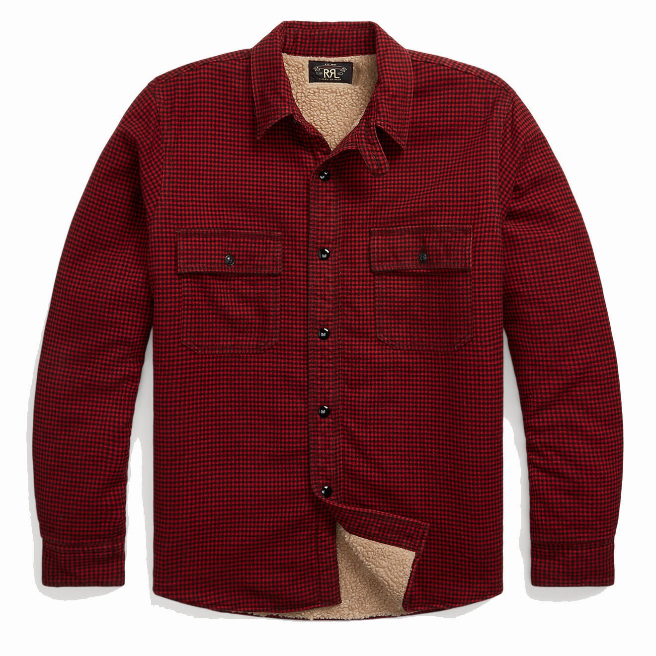 Rrl By Ralph Lauren Vermont Cotton Twill Shirt Red / Black Grab It Now Unmissable Deal Today