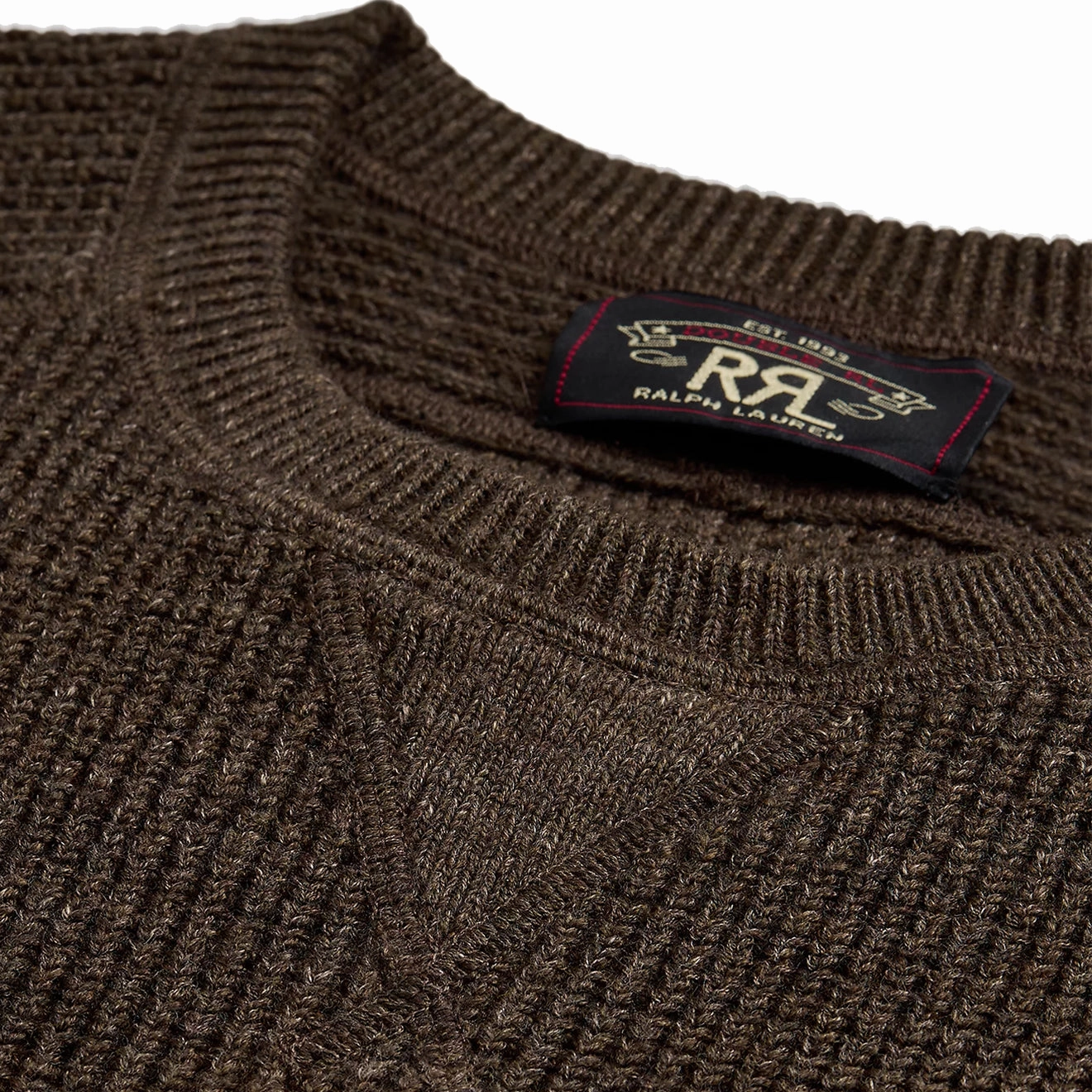 Rrl By Ralph Lauren Waffle-Knit Cotton-Wool Jumper Dark Olive Heather Flash Deal Today