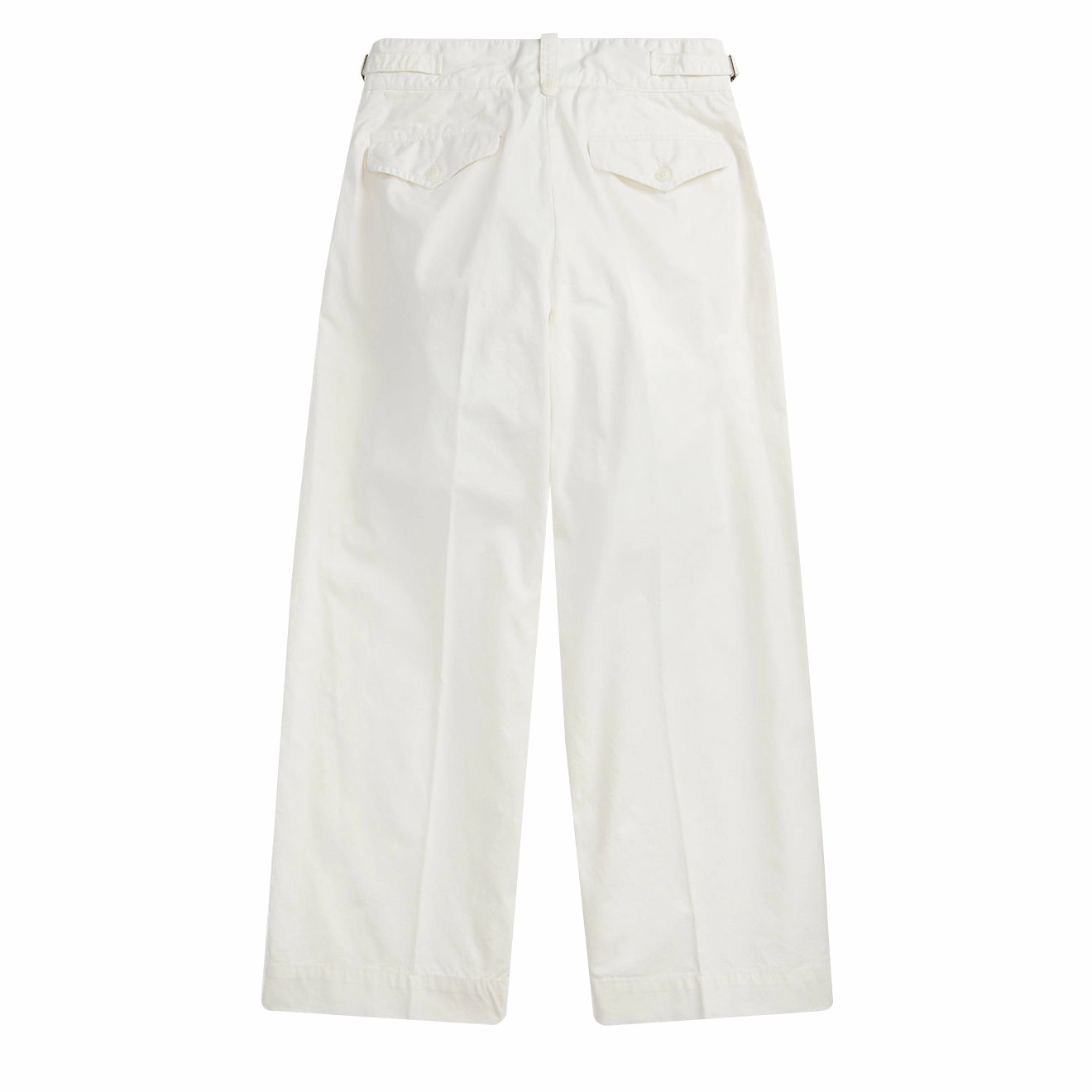 Rrl By Ralph Lauren Womens Cropped Poplin Wide-Leg Trouser White Best Seller Discount