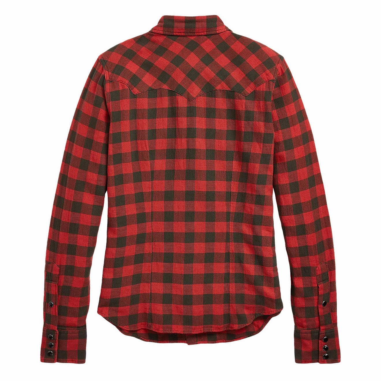 Rrl By Ralph Lauren Womens Plaid Cotton-Linen Western Shirt Rl-100 Red/Black Flash Sale Alert