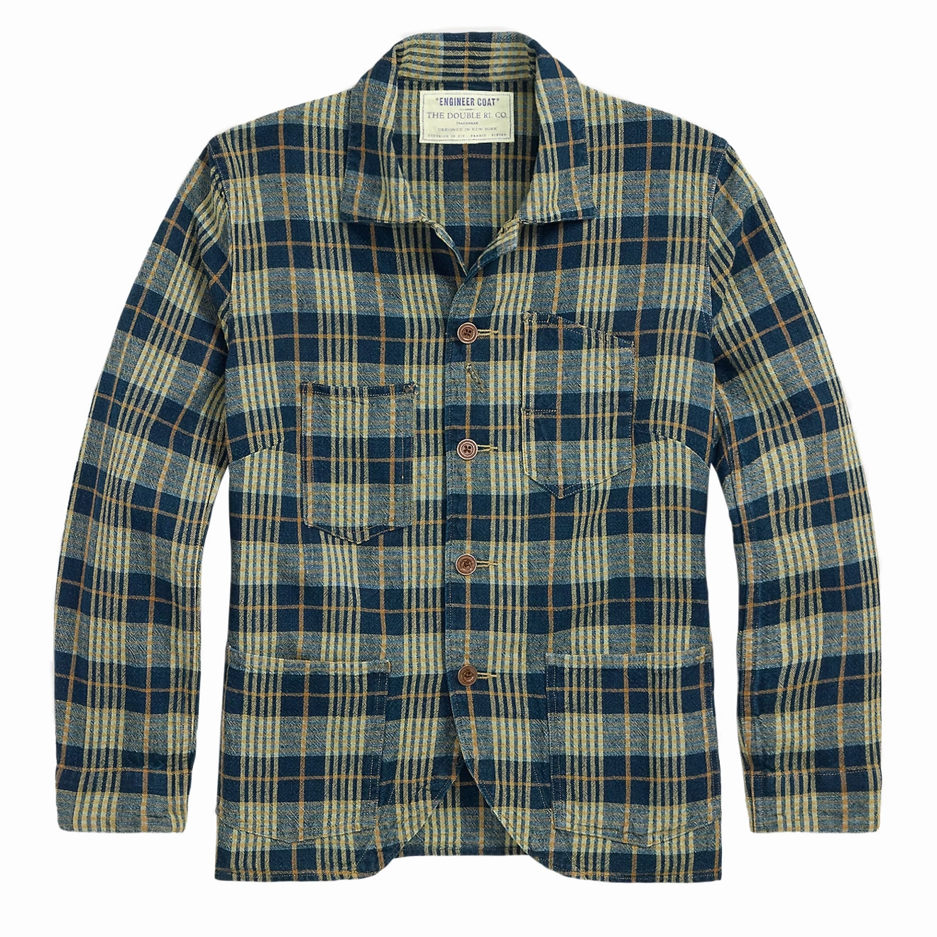 Hot Offer Inside Limited Time Hot Deal Rrl By Ralph Lauren Womens Teagan L/S Shirt Indigo / Tan