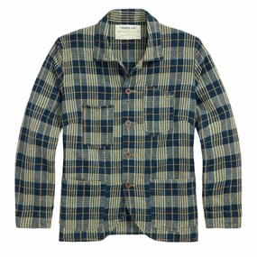 Hot Offer Inside Limited Time Hot Deal Rrl By Ralph Lauren Womens Teagan L/S Shirt Indigo / Tan